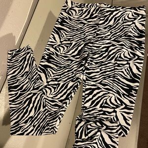 Zebra print leggings